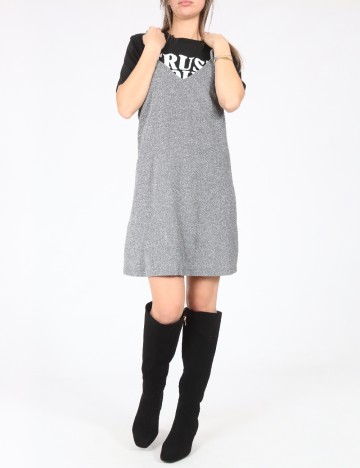 Rochie scurta Zara, negru/argintiu