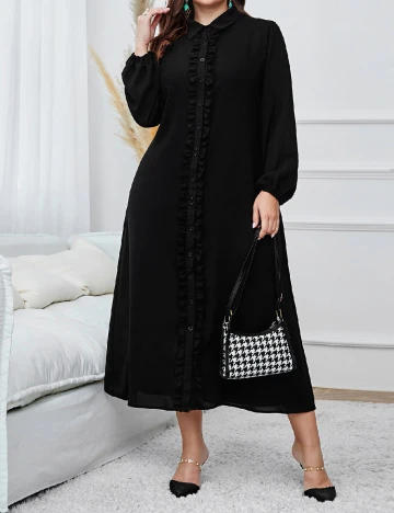 Rochie lunga SHEIN CURVE, negru Negru