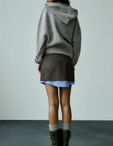 Fusta Zara, gri inchis Gri