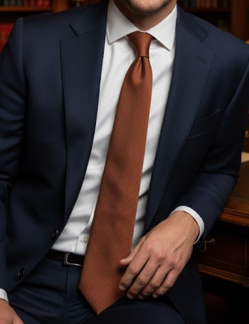 
						Cravata Zara, caramiziu