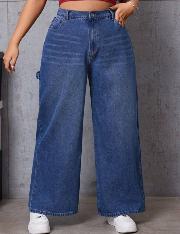 
						Blugi SHEIN CURVE, albastru