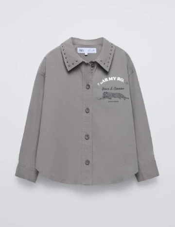 Camasa Zara, gri Gri