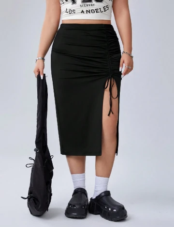 Fusta SHEIN CURVE, negru Negru