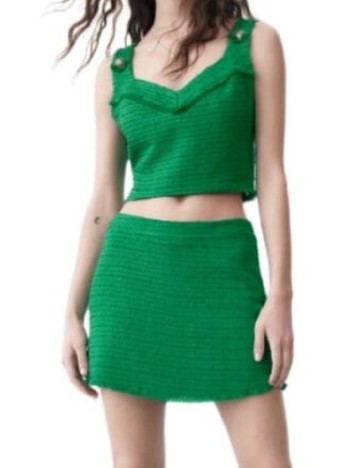 
						Fusta pantalon Zara, verde