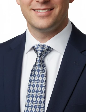 Cravata Zara, albastru/gri Gri