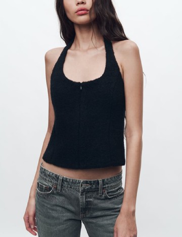 
						Top Zara, negru