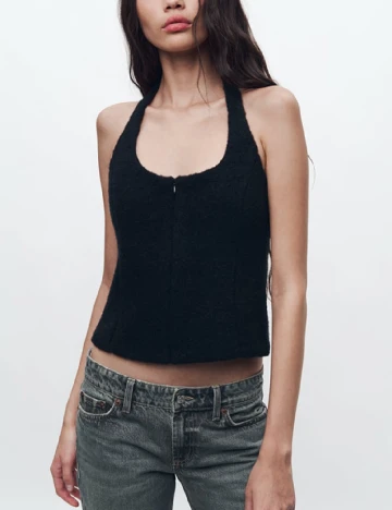 Top Zara, negru Negru