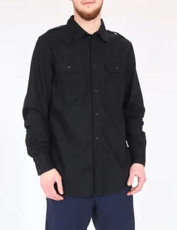 Camasa Bershka, negru Negru