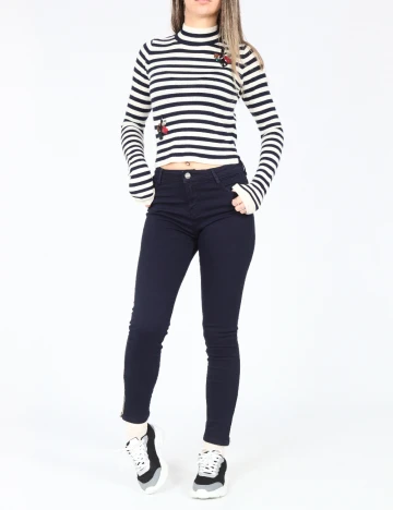 Blugi Bershka, bleumarin Albastru