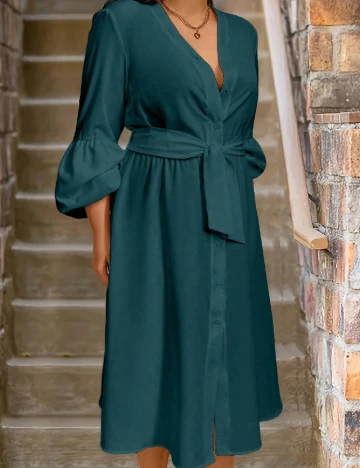 Rochie medie SHEIN CURVE, verde Verde