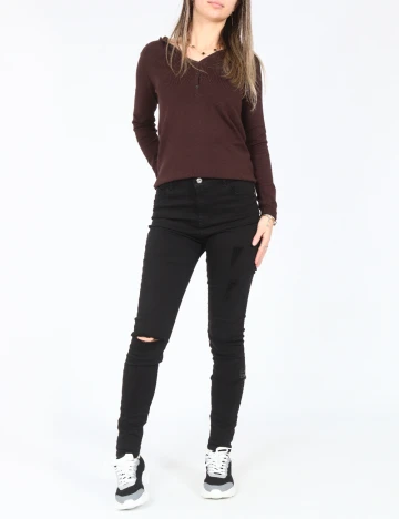 Blugi Bershka, negru Negru