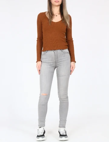 Blugi Bershka, gri Gri