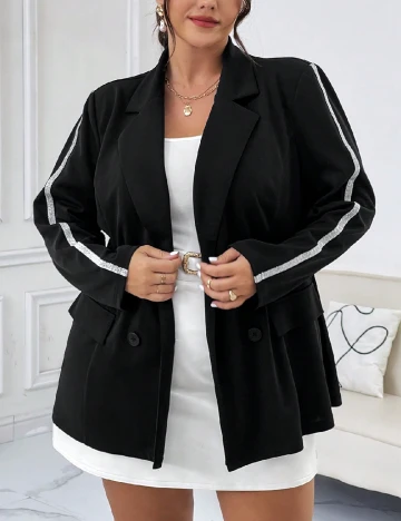 Sacou SHEIN CURVE, negru Negru