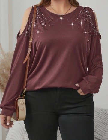 
						Bluza SHEIN CURVE, pruna