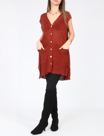 Vesta oversize Zara, caramiziu