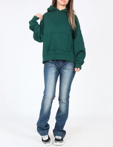 Hanorac Oversize Bershka, verde Verde