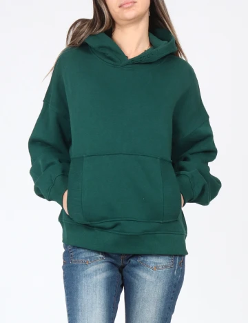 Hanorac Oversize Bershka, verde Verde