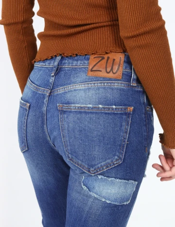 Blugi Zara, albastru Albastru