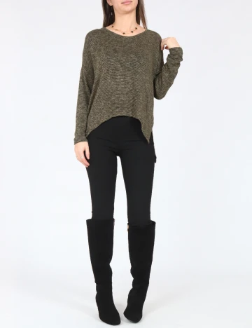 Bluza Oversize Bershka, verde Verde