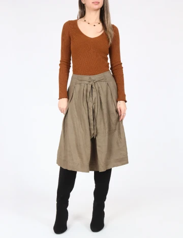 Fusta Zara, kaki Verde