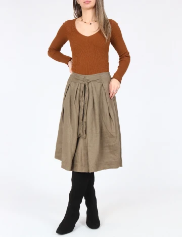 Fusta Zara, kaki Verde