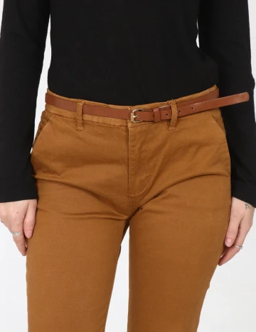 Pantaloni Pull&Bear, maro Maro