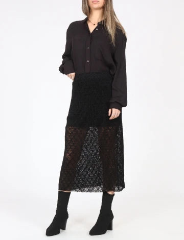 Fusta Pull&Bear, negru Negru