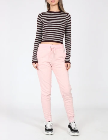 Pantaloni Pull&Bear, roz Roz