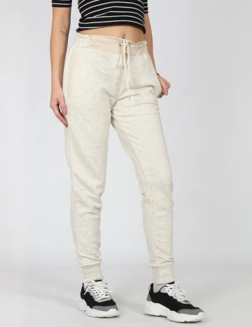 Pantaloni Pull&Bear, ecru Alb