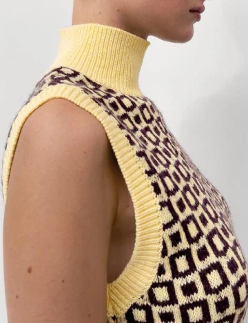 Rochie scurta Zara, galben/mov Galben