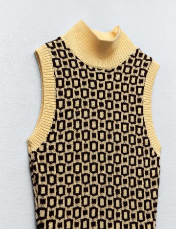 Rochie scurta Zara, galben/mov