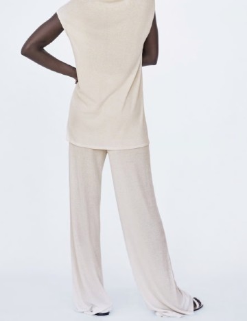 Pantaloni Zara, ecru