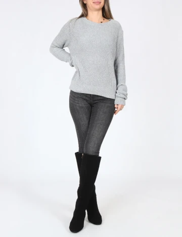 Pulover Pull&Bear, gri Gri