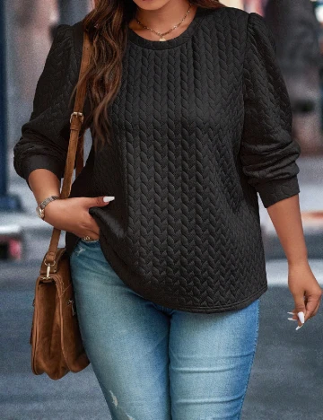 Bluza SHEIN CURVE, negru Negru