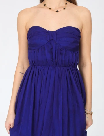 Rochie lunga Bershka, albastru Albastru