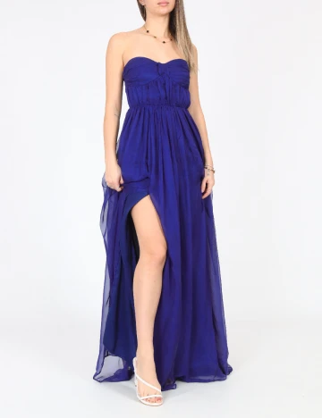 Rochie lunga Bershka, albastru Albastru