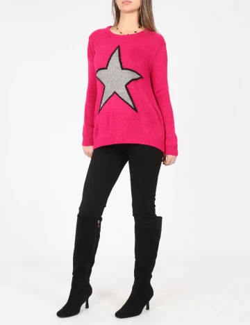 Pulover Bershka, roz Roz