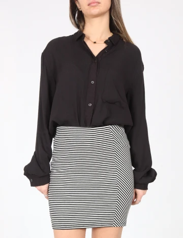 Fusta Pull&Bear, alb/negru Alb