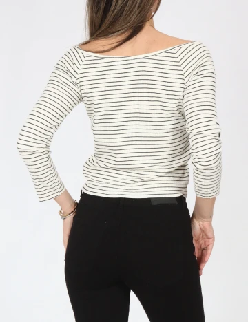 Bluza Pull&Bear, alb Alb