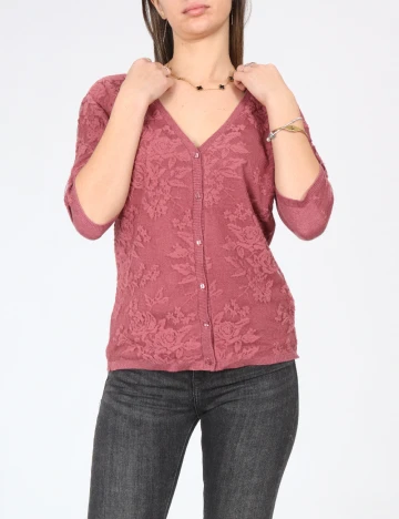 Bluza Bershka, roz pudra inchis Roz