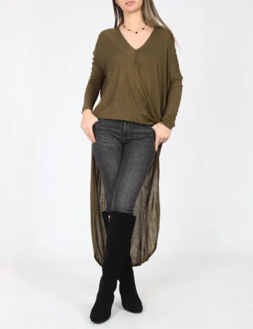 Bluza Oversize Zara, kaki Verde