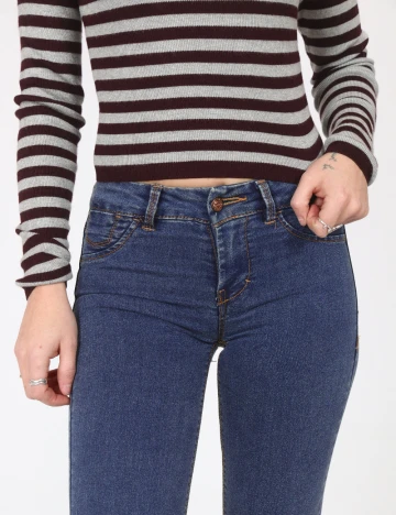 Blugi Pull&Bear, albastru Albastru