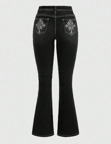 Blugi Romwe Plus Size, negru