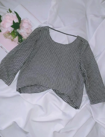 Bluza Zara, alb/negru Negru