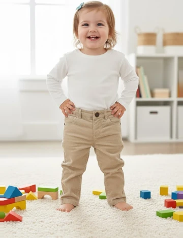 Pantaloni Zara, crem Crem