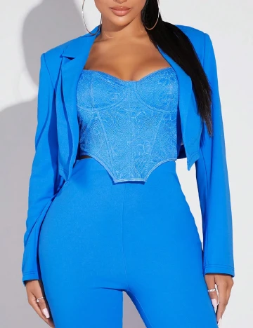 Blazer SHEIN, albastru Albastru
