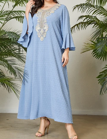 Rochie lunga SHEIN CURVE, albastru Albastru