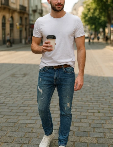 Blugi Pull&Bear, albastru Albastru