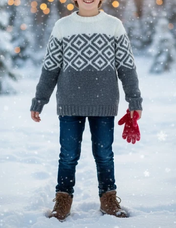 Pulover Zara, alb/gri Gri