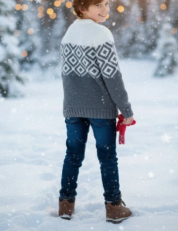 Pulover Zara, alb/gri Gri